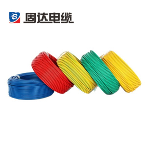 固达电缆 无卤低烟阻燃交联聚乙烯绝缘单股硬电线 WDZB-BYJ-1*4 卷