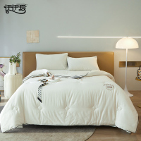 伊伊爱 全棉提花贡缎棉花秋冬被