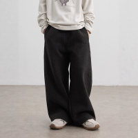 男童加绒裤子秋冬款新款大男孩冬装儿童冬季一体运动直筒卫裤