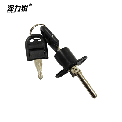 泽力锐 抽屉锁柜门锁 黑色16mm 个
