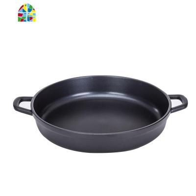 封后生煎锅煎饺锅商用40CM不粘锅家用电磁炉双耳大号平底锅 FEN 40CM/电磁炉适用不带盖收藏宝贝送木铲