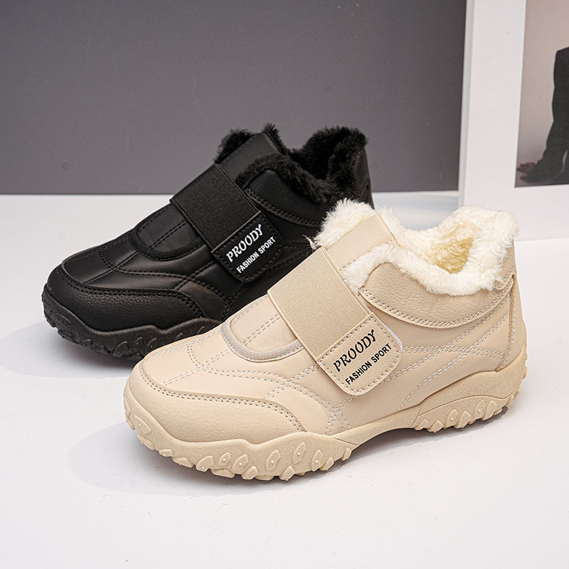 加绒雪地靴女厚底外穿年冬季新款防水防滑保暖棉鞋子