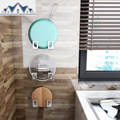 不锈钢厨房置物架免打孔锅盖架放菜板架壁挂式收纳用品案板家用 三维工匠