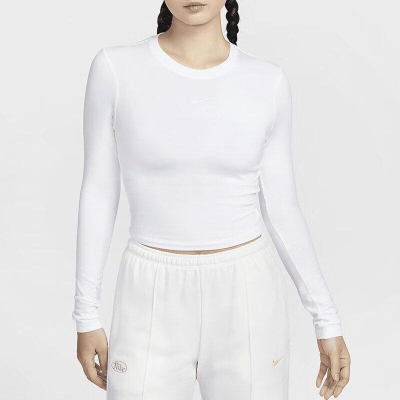 耐克(NIKE)长袖T恤女装新款运动舒适短款打底衫HF5323-100 C