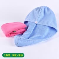 2条干发帽女吸水毛巾速干发巾浴帽洗头擦头发包头巾可爱 三维工匠 浅紫色单条