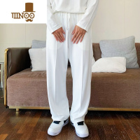 YANXU夏季薄款 宽松直筒运动休闲欧美大码垂坠百搭棉质长裤男