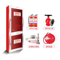 翌嘉YJ4122316 消火栓箱室外消一体箱工具箱 700*240*1800 透明款含水带+消火栓+2个灭火器套装
