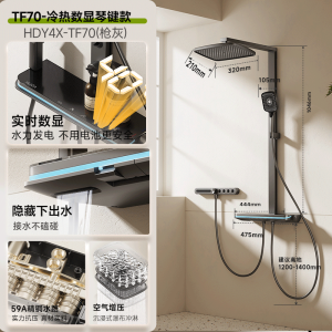 惠达(HUIDA)-TF70/TF70S卫生间花洒淋浴套装按摩腰喷恒温增压家用浴室