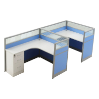 中豫鑫泽 ZYXZ5031850 简约屏风办公桌员工卡座隔断职员电脑桌 F型双人位