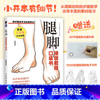 腿脚 [正版]腿脚 漫画教程口袋书 人物腿脚绘画手绘 基础漫画人物腿脚教程书 二次元插画动漫 练习素材