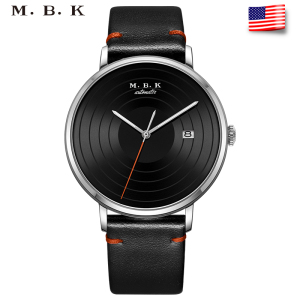 M.B.K欧美品牌手表时尚防水全自动机械表 男表潮流个性炫酷男士手表炫彩简约唱片系列腕表1007-2