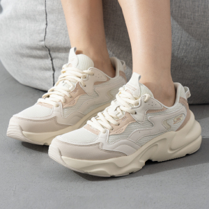 Skechers/斯凯奇女鞋新款熊猫鞋轻质缓震透气运动休闲鞋117366-WBK ZP