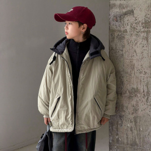 男童棉服外套冬装新款男孩中大童棉服棉袄儿童加厚棉衣冬季潮