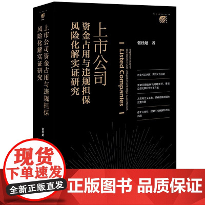 正版 上市公司资金占用与违规担保风险化解实证研究 张杜超 著 法律出版社