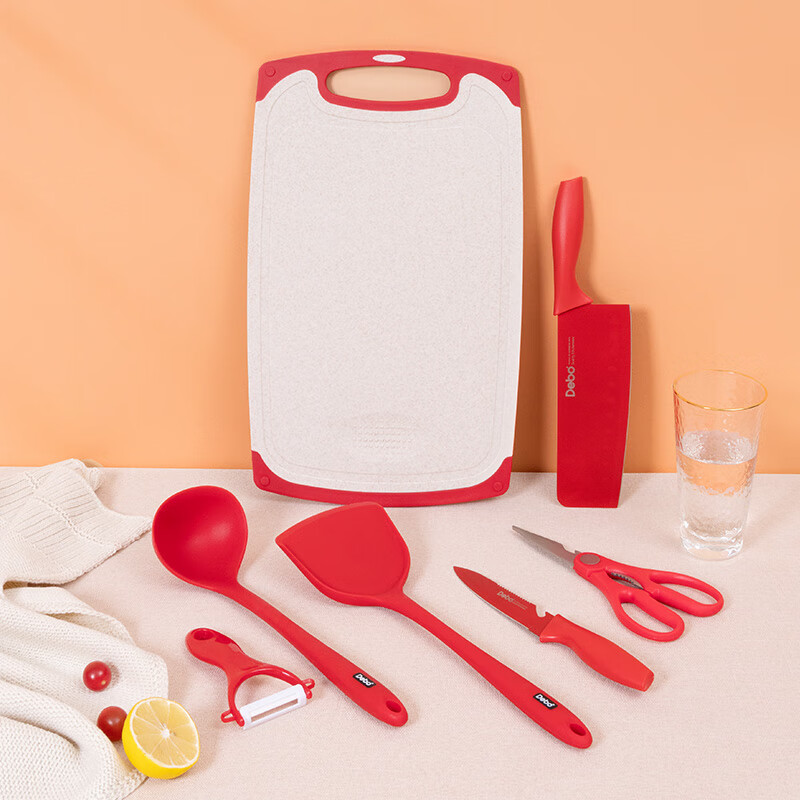 德铂(Debo)伽利特厨房用品菜板刀具铲勺剪刀 7件套 DEP-789