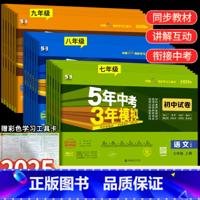 [人教版] 政治 七年级下 [正版]2025版五年中考三年模拟七年级上下册真题测试卷全套5年中考3年模拟八九年级试卷语文