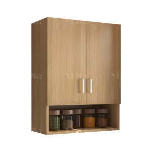 翌嘉YJ4122523 吊柜墙柜壁柜阳台柜客厅厨房卧室储物收纳柜 胡桃色二门带底柜 600*300*800