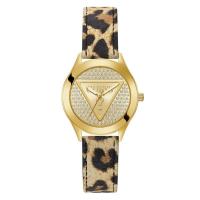 GUESS女表石英模拟手表Glitz Plaque菱形LOGO石英表日常穿搭