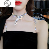 欧美性感满钻锁骨链女日韩网红短款项链脖子饰品choker项圈颈带女 JiMi