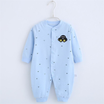 得婴儿连体衣春秋女宝宝衣服0-3-6个月男新生儿纯棉哈衣初生爬服秋装