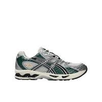 ASICS跑步鞋男透气舒适缓震轻便圆头不对称鞋面网眼设计绿色配色