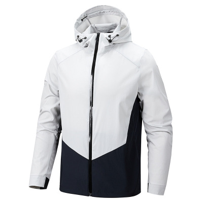 夏季新款防晒男装休闲外套时尚撞色休闲户外钓鱼服连帽夹克防晒衣