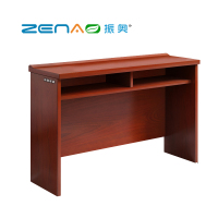 振奥 胡桃木色条桌木制贴木皮会议桌课堂学习培训桌长条桌直角桌1.4米(含两张椅子)/台