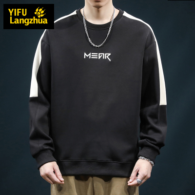 伊夫狼爪(YIFULANGZHUA)男士2024春秋季新款长袖运动休闲卫衣青少年插肩上衣