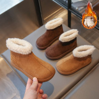 儿童雪地靴冬季韩版女童棉靴男童加绒加厚靴子男宝宝百搭短靴