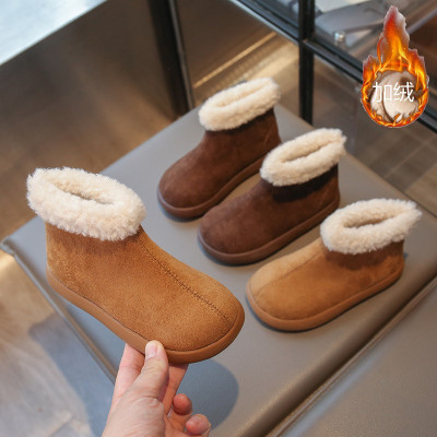 儿童雪地靴冬季韩版女童棉靴男童加绒加厚靴子男宝宝百搭短靴