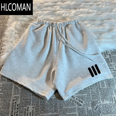 HLCOMAN休闲运动短裤男夏季外穿五分裤宽松嘻哈高街美式三道杠裤子