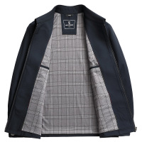 厂家夹克男春秋季新款中年爸爸商务休闲翻领拉链男士外套