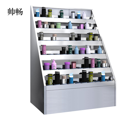 帅畅304不锈钢员工车间多格茶杯放置收纳柜60位水杯架1450*1050*705