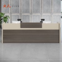 苏宁 质凡 创意前台桌接待简约公司含柜吧台桌 2400x600x1100mm