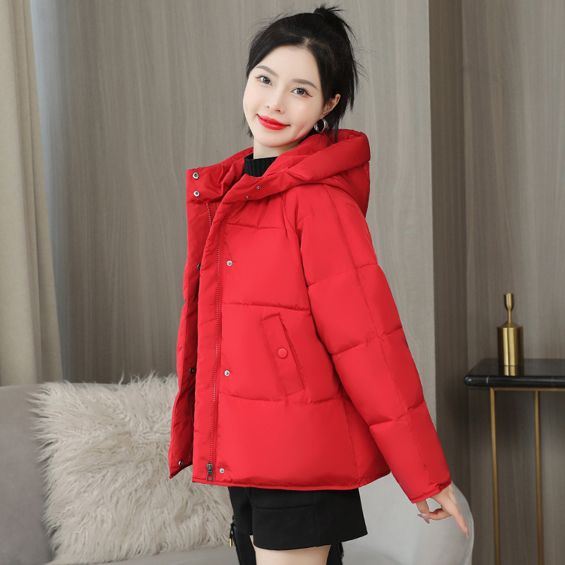冬季棉服女短款韩版宽松面包服连帽保暖冬装棉衣女外套棉袄潮
