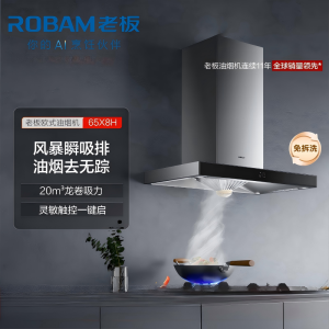 老板(Robam)油烟机20风量大吸力欧式抽油烟机排油烟机单烟机65X8H 65X8H 大吸力烟机