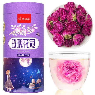 忆江南玫瑰花茶干玫瑰花冠茶玫瑰花茶散装罐装组合型花草茶65g