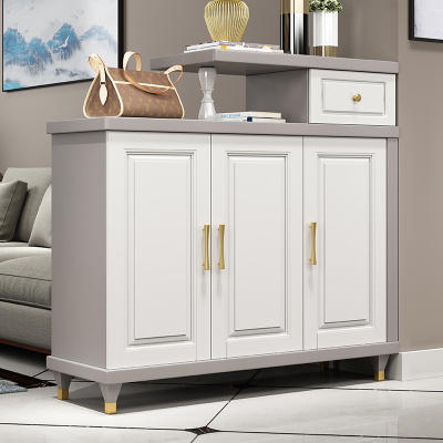 青木川 实木鞋柜双面酒柜家用一体靠墙矮柜客厅餐厅隔断屏风柜玄关柜