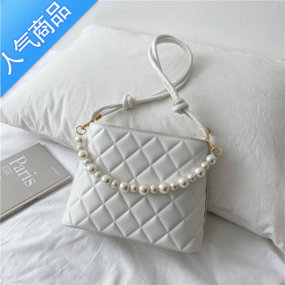 FENGHOU感包包夏流行菱格珍珠腋下包2021新款潮百搭时尚小斜挎包女包女斜挎包