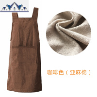 围裙厨房女时尚男工作服奶茶咖啡店定制logo印字可爱日系韩版罩衣 三维工匠