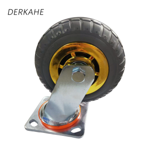 DERKAHE 重型手推车橡胶轮 φ150×50(6寸) 万向款 个