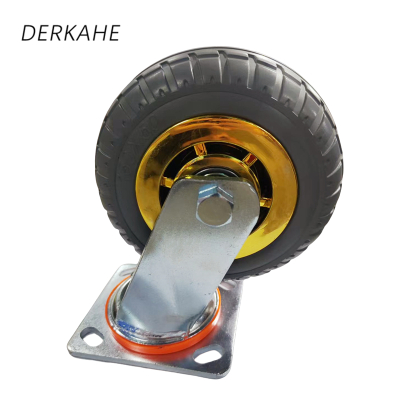 DERKAHE 重型手推车橡胶轮 φ150×50(6寸) 万向款 个