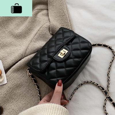 网红小包包女2020流行新款韩版百搭ins时尚洋气简约质感菱格斜挎NEW LAKE女斜挎包