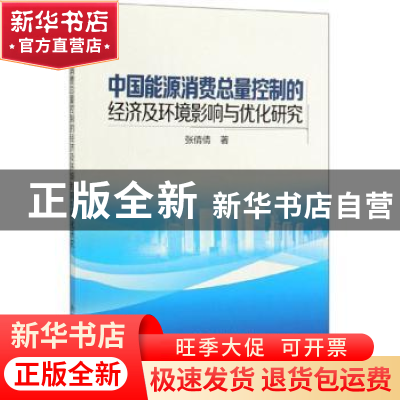 正版 中国能源消费总量控制的经济及环境影响与优化研究 张倩倩