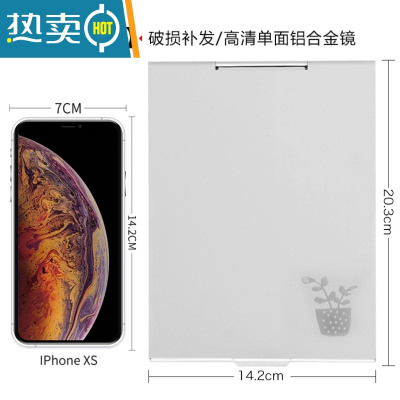 敬平镜子宿舍 学生 折叠男桌面可立镜不锈钢韩国小镜子便携折叠镜学生 加大号盆栽 [破损补发包赔]便携式用镜