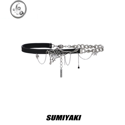 JiMi 原创蛛网项链女高街颈链朋克锁骨链 甜酷辣妹高级感