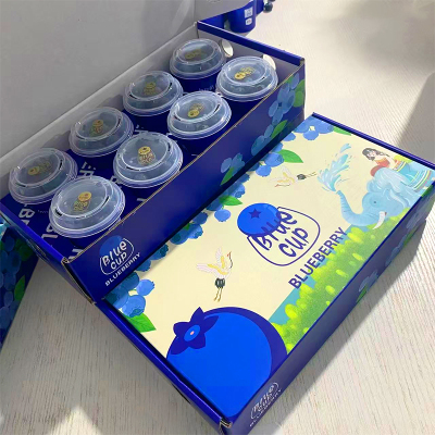 礼盒装[熊猫鸟]云南蓝莓小蓝杯 8杯 单果15mm+ 50g/杯 新鲜水果当季蓝梅鲜果现摘高山