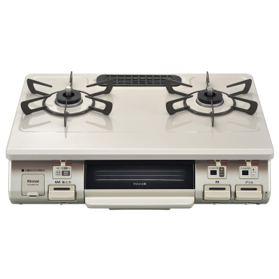 日本进口林内燃气灶台式两眼头日系燃气灶带烤箱天然气定时定温RT64MH7R2-CR