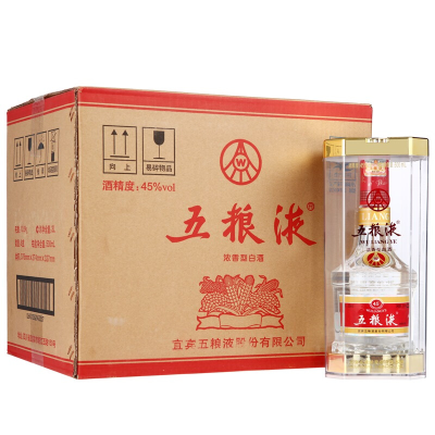 华致酒行-五粮液浓香型白酒45度500ml整箱500ml*6