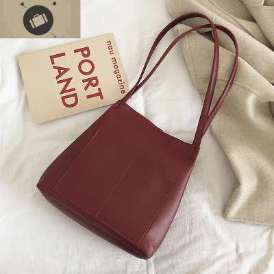 2020秋季上新韩版简约干净女士包袋文艺大容量百搭单肩手提子母包艾狄伊娃手提包